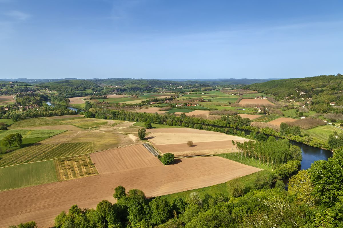 French Countryside Simulated flight over the French countryside