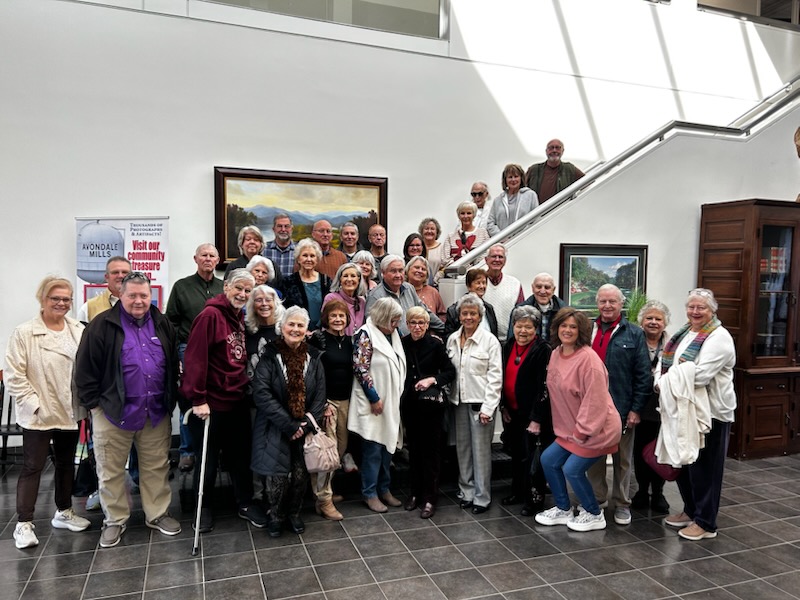 Plan A Group Visit Photo Museum group gathered on the staircase